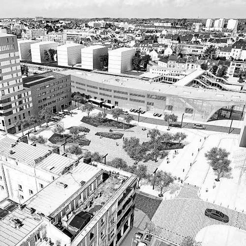 Tugec Ingénierie -Place du quartier de la gare de Lorient, pôle d’échange multimodal